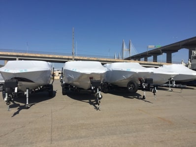 Trailer Boats Ready for Transporting
