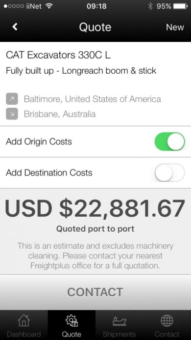 Freightplus app quotation price